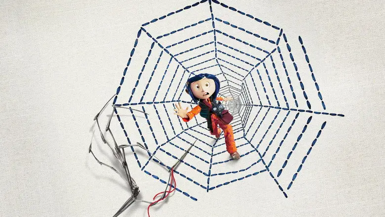 Coraline trapped in a web in Coraline