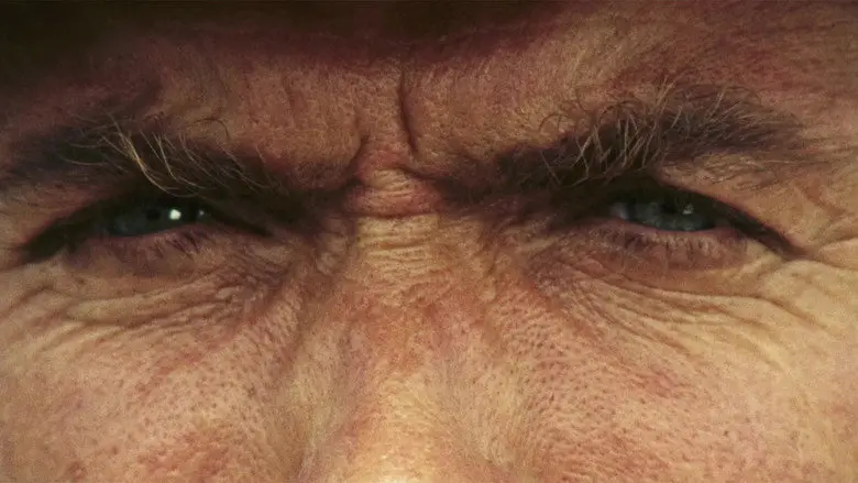 A close-up of a gunslinger’s eyes in The Good, the Bad and the Ugly